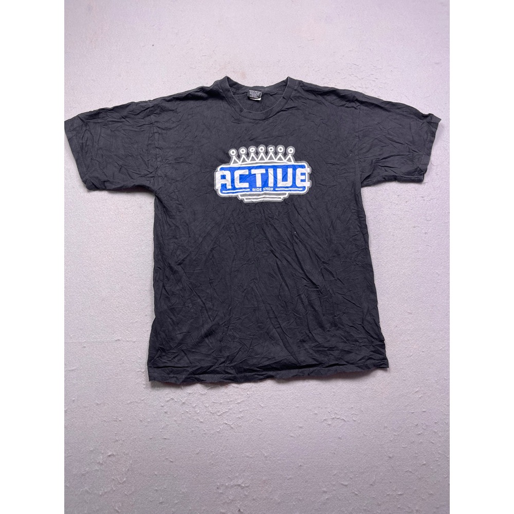 Active Ride Shop T-Shirt Cotton Black Large Mens